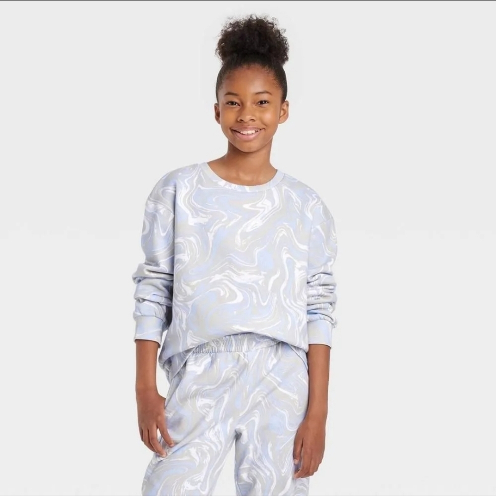 Art Class Girl Swirl Pattern Sweatshirt XS (4/5) Nwt
